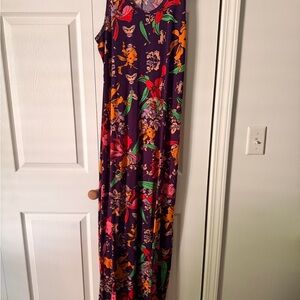 LuLaRoe Purple Floral Maxi Dress